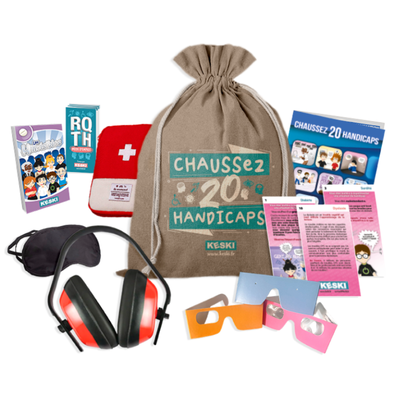 Kit Chaussez 20 Handicaps pour l'expérimentation de situations de handicap