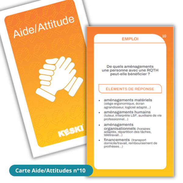 Carte Aide/Attitude 10 De quels aménagements une personne avec une RQHT peut-elle bénéficier ?