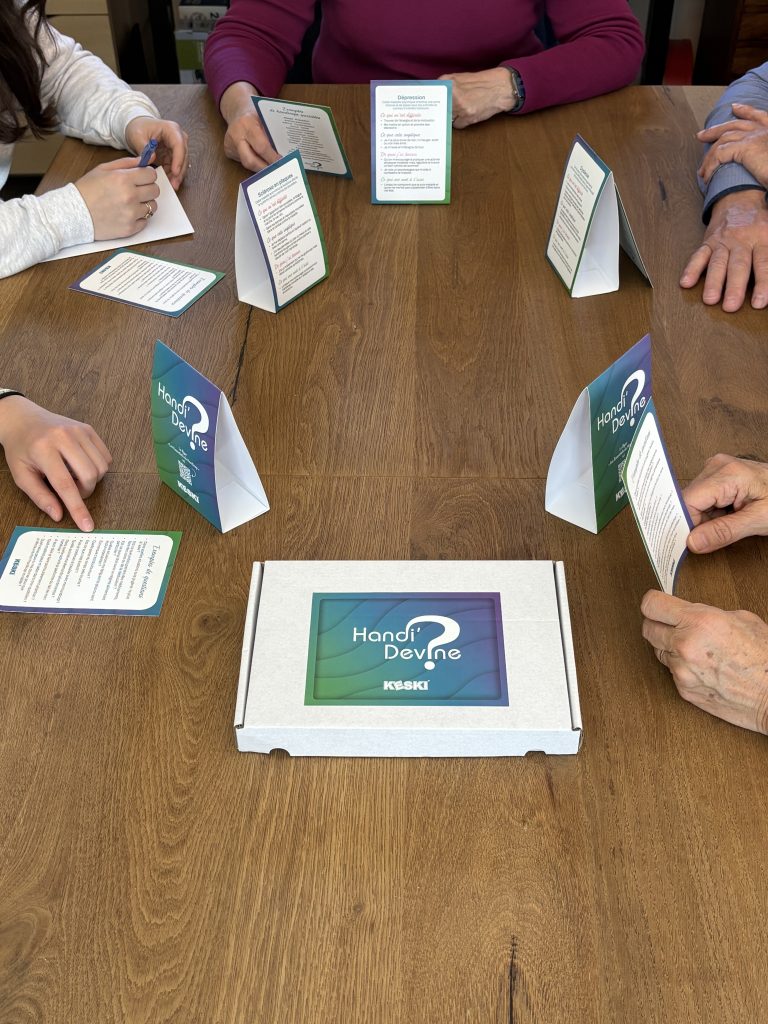 partie du jeu handi'devine pour sensibiliser au handicap invisible