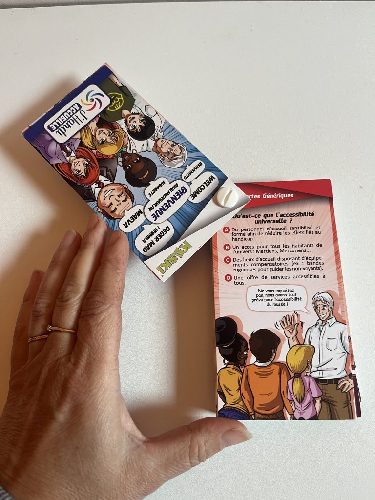 Carte Information générique du jeu de cartes sur l'accueil du handicap : J'HandiAccueille