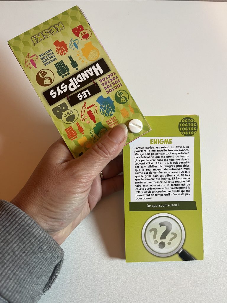 Carte Enigme à découvrir du jeu de cartes sur les handicaps psychiques : Les HandiPsy