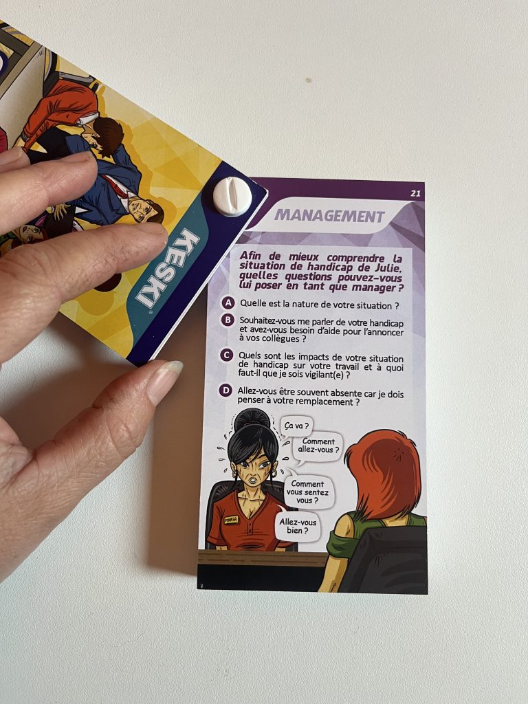 Carte Management du jeu de cartes sur le management du handicap : J'HandiManage