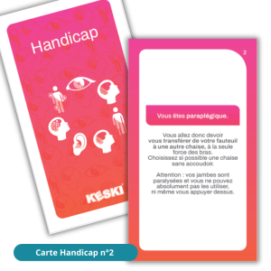 carte Handicap 2 Vous êtes paraplégique Vous allez donc devoir vous transférer de votre fauteuil à une autre chaise, à la seule force de vos bras.