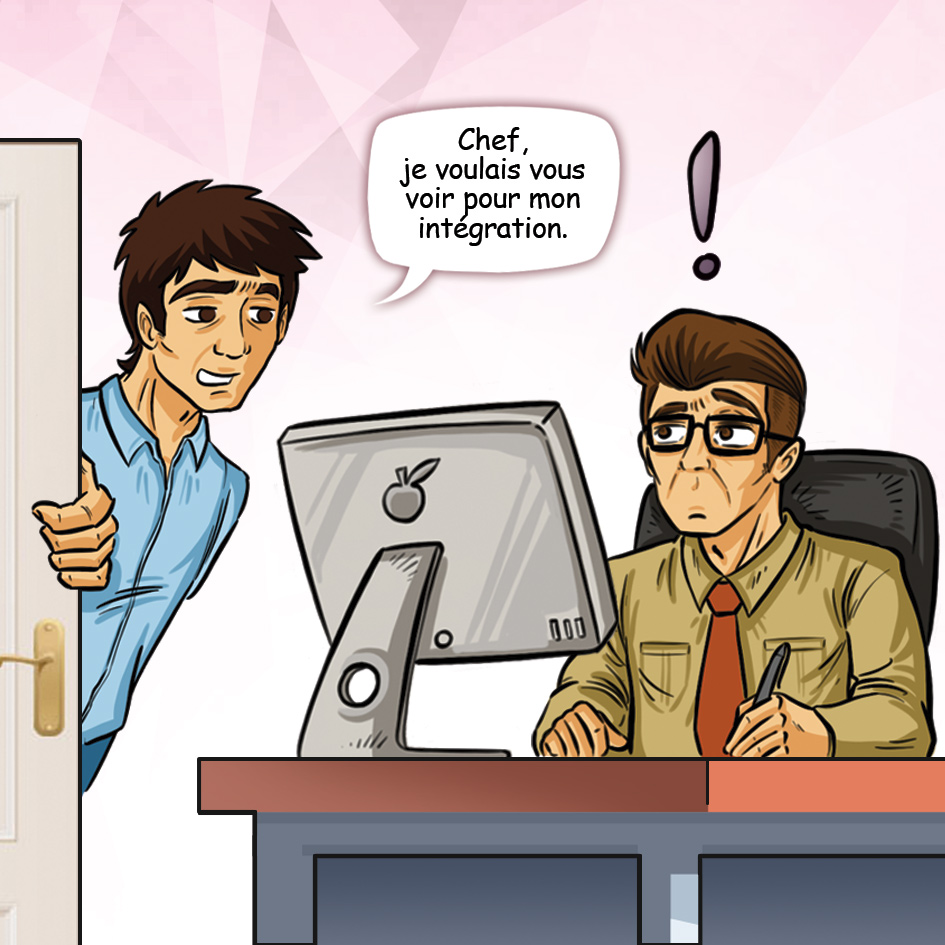 vignette manager et son collaborateur qui veut lui parler de son intégration