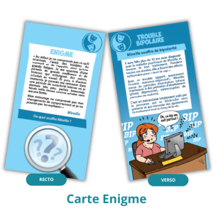 exemple de carte Enigme sur le trouble bipolaire avec le témoignage de Mireille