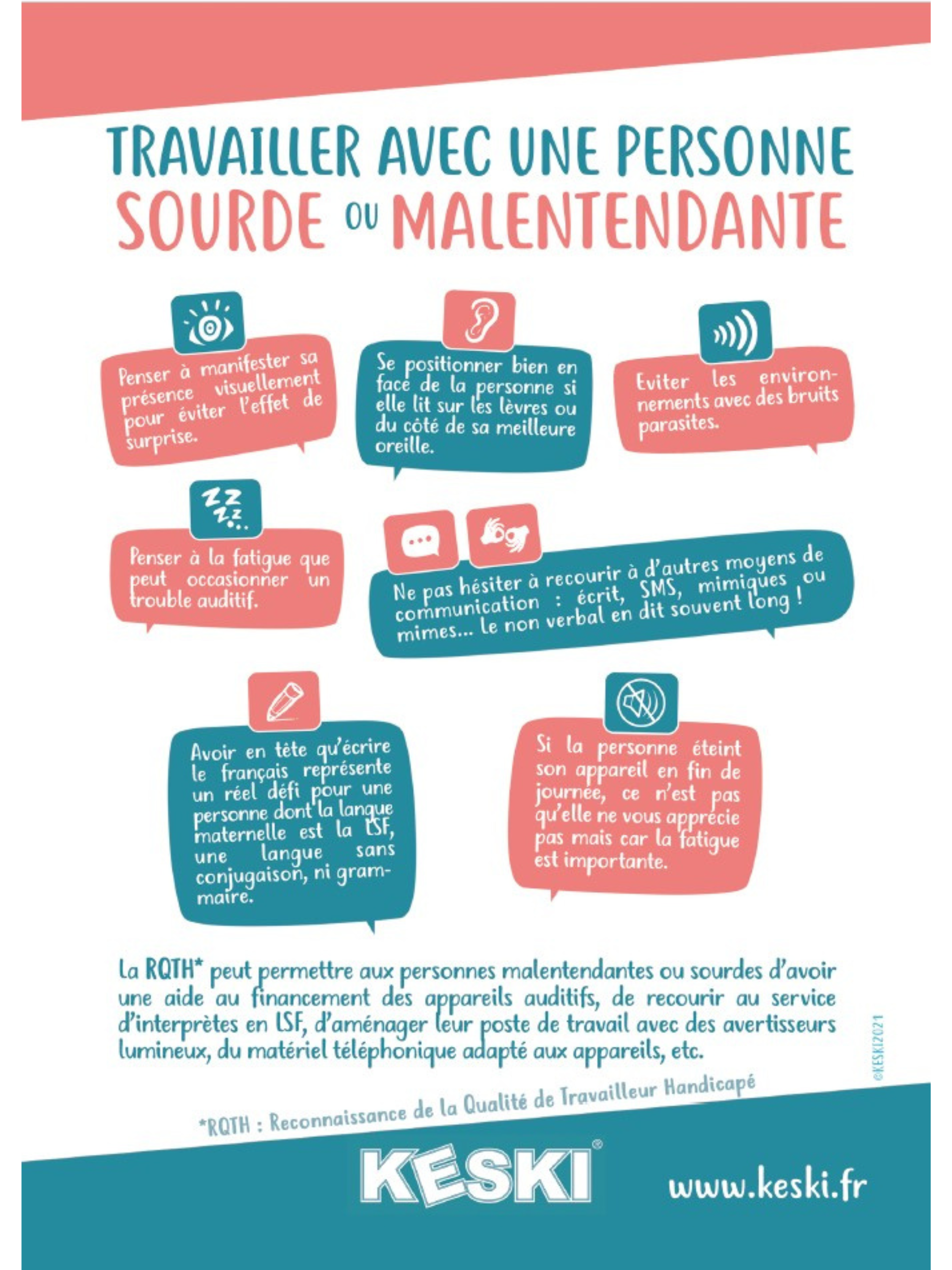 Flyer travailler avec un sourd