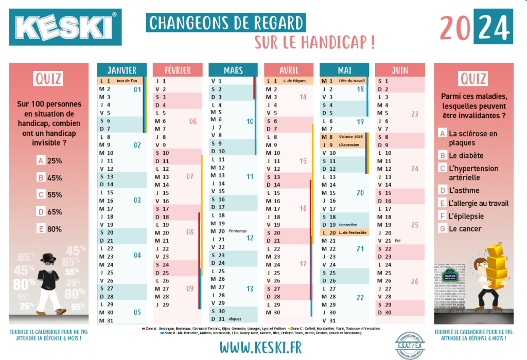 Calendrier Changeons de regard sur le handicap