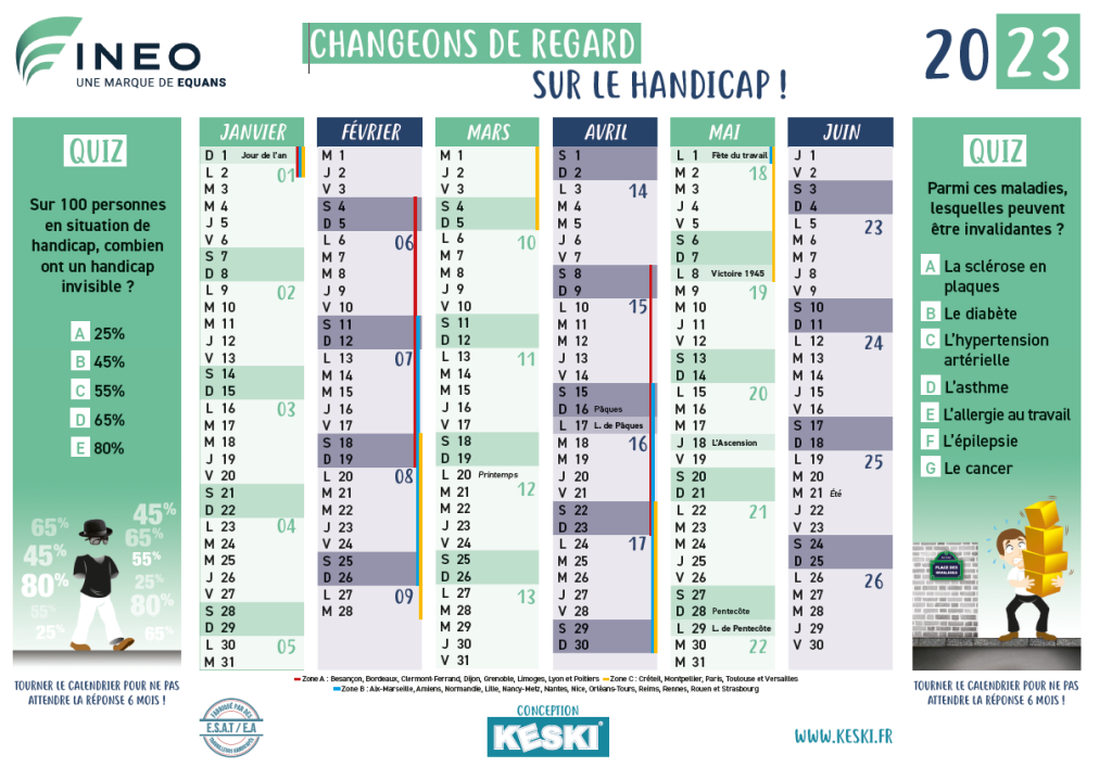 Calendrier Changeons de regard sur le handicap