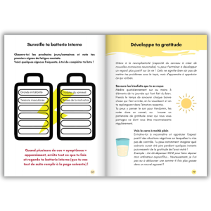 page Surveille ta batterie interne et page développe ta gratitude