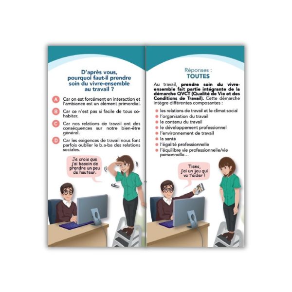 exemple face avec un quiz sur pourquoi faut-il prendre soin du vivre ensemble au travail