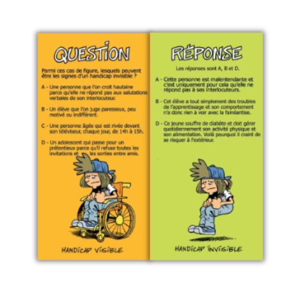 exemple face avec un quiz sur le handicap invisible