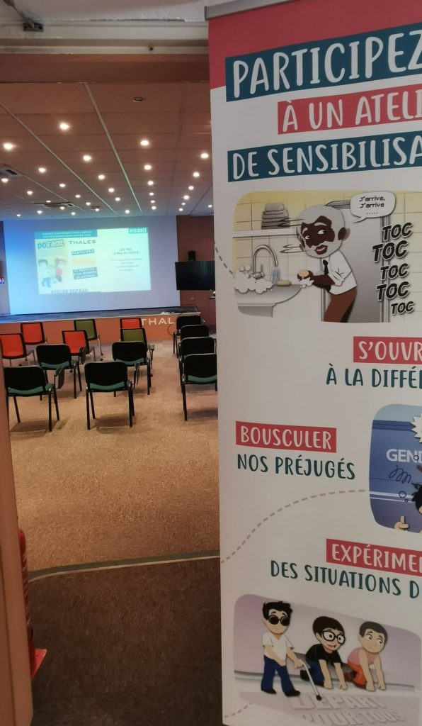 Atelier HandiQuiz sur le handicap chez un client
