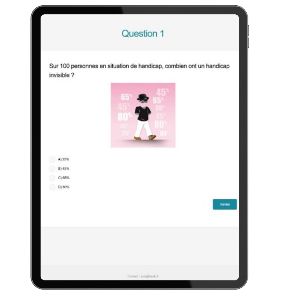 Quiz Web handicap, question handicap invisible